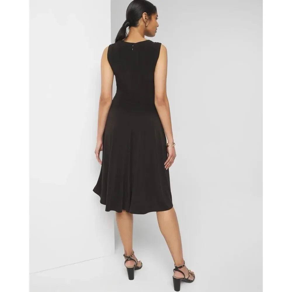 White House Black Market Jersey Knit Keyhole Dress Classic Wedding Office Size 6